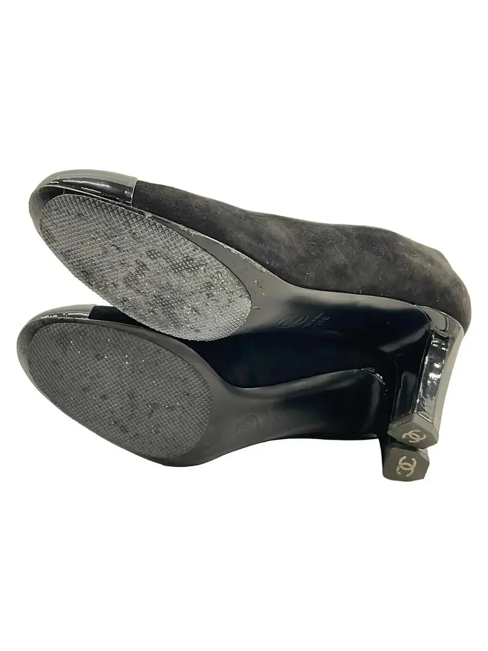 Chanel Black Suede Patent Leather #300510C50B